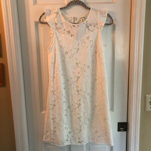 Monteau Size Medium White Lace Dress